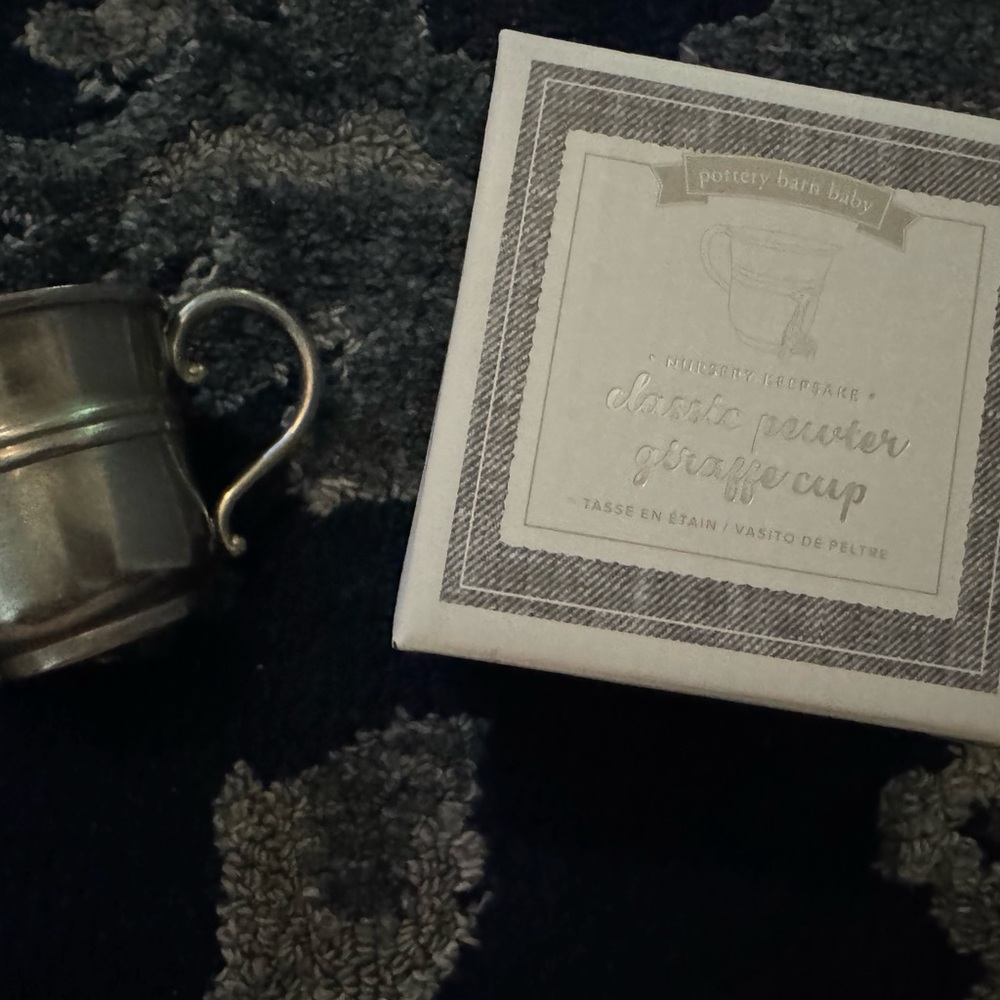 Pottery Barn Kids Pewter Giraffe Cup